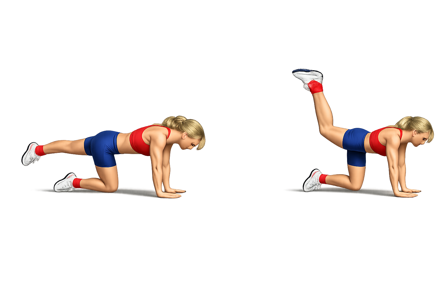 Hamstring and buttocks exercise illustration